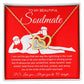 To My Beautiful Soulmate Necklace For Women, Funny Gifts For Girlfriend,Valentine Presents For Girlfriend, Best Birthday Meaningful Gift Ideas For Wife, Women Romantic Jewelry For Her Anniversary Message Card and Gift Box Styles Interlocking Heart