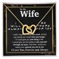To My Wife Necklace To My Future Wife Necklace Gifts, Promise Necklace For Her, Fiance Gifts For Her, Wedding Necklace Gifts For Soulmate From Husband With Message Card Box LED, Soulmate Necklace For Women, To My Wife Necklace Interlocking Heart