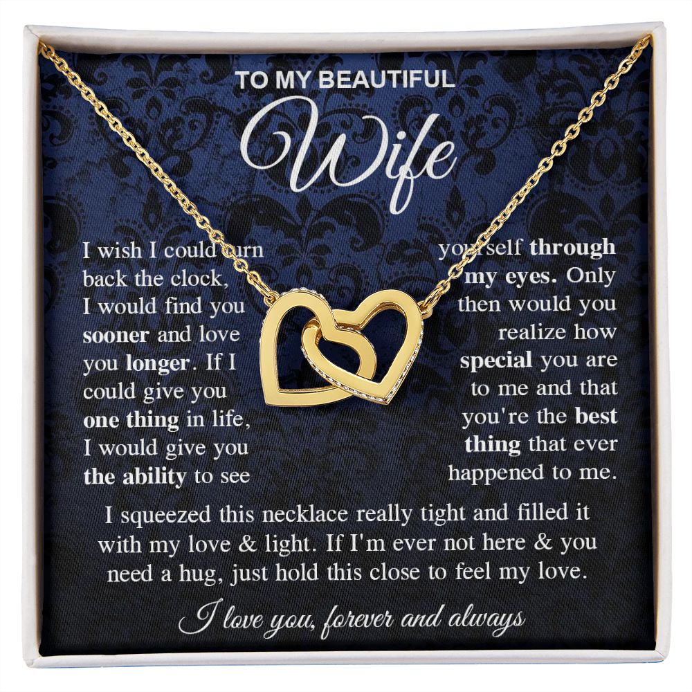 To My Soulmate Necklace Gift for Her, Soulmate Gifts From Husband, Valentine Gifts For Wife From Husband To My Soulmate Necklace Message Card and Necklace Gift Box Gift Box Styles on Birthday, Wedding, Anniversary, Valentine Interlocking Heart