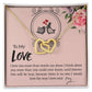 The Love Knot Necklace To My Love Knot Necklace, Happy First anniversary, Unique Gift from Husband, Best Jewelry for Wife, Dear Wife, Necklace Message Card and Gift Box Styles on Birthday, Christmas, Anniversary  Interlocking Heart