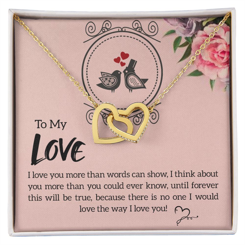 The Love Knot Necklace To My Love Knot Necklace, Happy First anniversary, Unique Gift from Husband, Best Jewelry for Wife, Dear Wife, Necklace Message Card and Gift Box Styles on Birthday, Christmas, Anniversary  Interlocking Heart