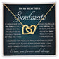 Personalized Valentine Gift For Wife, To My Soulmate Necklace For Women, Soulmate Necklace, To My Wife Necklace From Husband, Necklace Custom Name Message Card and Gift Box Styles on Birthday, Christmas, Wedding, Anniversary Interlocking Heart