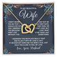 Wife Necklace Gifts From Husband, For Wife From Husband, Soulmate Gifts From Husband, Necklaces For Wife From Husband To My Wife Necklace Message Card and Necklace Gift Box Gift Box Styles on Birthday, Wedding, Anniversary, Valentine Interlocking Heart