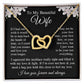 Wife Necklace Gift for Her, Soulmate Jewelry, Necklace for Future Soulmate, Wedding Valentine Jewelry for Wife Necklace Gifts from Husband - Soulmate Gift Necklace with Message Card and Gift Box Interlocking Heart