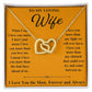 Soulmate Necklace For Women, To My Soulmate, Soulmate Gifts For Her, Future Wife Necklace, Necklaces For Girlfriend, To My Wife Necklace, Wife Necklace From Husband Necklace Message Card and Gift Box Styles on Birthday, Christmas, Valentine Interlocking H