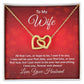 Couples Gifts,My Wife Necklace Gifts From Husband, Wedding Anniversary Jewelry For Wife From Husband, Wife Birthday From Husband, To My Soulmate Message Card and Gift Box styles On Birthday, Christmas, Anniversary  Interlocking Heart