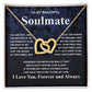 Gifts For Soulmate Birthday Gifts From Husband Necklace Valentines Days, Necklace for Future Soulmate, Wedding Necklace Jewelry for Wife Necklace Gifts from Husband - Soulmate Gift Necklace with Message Card and Gift Box Interlocking Heart