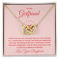 Love Knot Necklace, To My Girlfriend Gifts From Boyfriend, Girlfriend Jewelry, Girlfriend Anniversary For Girlfriend Gift, Necklace Message Card and Gift Box Styles on Birthday, Christmas, Anniversary  Interlocking Heart