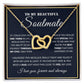 Couples Gifts, To My Beautiful Soulmate Necklace Gifts From Husband, Wedding Anniversary For Wife From Husband, My Beautiful Wife, Necklace Custom Name Message Card and Gift Box Styles on Birthday, Christmas, Wedding, Anniversary Interlocking Heart