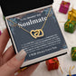 Gifts For Soulmate Birthday Gifts From Husband Necklace Valentines Day, Necklace for Future Soulmate, Wedding Birthday Jewelry for Wife Necklace Gifts from Husband - Soulmate Gift Necklace with Message Card and Gift Box Interlocking Heart