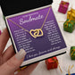 To My Beautiful Soulmate Necklace Gift for Her, Soulmate for Wife Birthday Gifts from Husband, Valentine for Women, Soulmate Gifts, Message Card and Necklace Gifts Box Gift Box Styles on Birthday, Wedding, Anniversary, Valentine Interlocking Heart