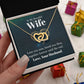 Wife Necklace Gifts From Husband, Wedding Anniversary For Wife From Husband, Wife Birthday From Husband, Necklaces For Wife From Husband, Love Knot Meaningful Necklace Message Card and Gift Box Styles on Birthday, Christmas, Anniversary  Interlocking Hear