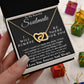 Couples Gifts, To My Beautiful Soulmate Necklace Gifts From Husband, Wedding Anniversary For Wife From Husband, To My Beautiful Wife, Necklace Custom Name Message Card and Gift Box Styles on Birthday, Christmas, Wedding, Anniversary Interlocking Heart