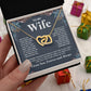 Couples Gifts Necklace To My Wife Necklace Anniversary Valentine Jewelry Romantic Gifts For My Wife Pendant Jewelry with Message Card and Box Necklaces for Women Valentines Day Happy Anniversary Wedding Present Interlocking Heart
