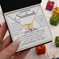 My Beautiful Soulmate Necklace Future Wife Gifts, Promise Necklace For Her, Fiance Gifts For Her, Valentine Birthday Gifts For Future Wife With Message Card Box LED, Soulmate Necklace For Women, To My Wife Necklace Interlocking Heart