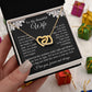 Wife Necklace Gift for Her, Soulmate Jewelry, Necklace for Future Soulmate, Wedding Valentine Jewelry for Wife Necklace Gifts from Husband - Soulmate Gift Necklace with Message Card and Gift Box Interlocking Heart
