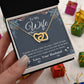 Valentine Gifts To My Soulmate Necklace Gift for Wife from Husband, Soulmate Anniversary Gifts, Gift for Soulmate Necklace Message Card and Necklace Gift Box Gift Box Styles on Birthday, Wedding, Anniversary, Valentine Interlocking Heart