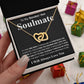 Gifts For Soulmate Birthday Gifts From Husband Necklace Valentines Day, Necklace for Future Soulmate, Valentine Anniversary Jewelry for Wife Necklace Gifts from Husband - Soulmate Gift Necklace with Message Card and Gift Box Interlocking Heart