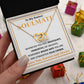 Couples Gifts, To My Dear Wife Necklace Gifts From Husband, Wedding Anniversary Jewelry For Wife From Husband, Wife Birthday From Husband, Necklace Custom Name Message Card and Gift Box Styles on Birthday, Christmas, Wedding, Anniversary Interlocking Hear