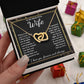 To My Beautiful Wife Necklace Gift for Her, Soulmate for Wife Valentine Gifts from Husband, Wedding for Women, Soulmate Gifts, Message Card and Necklace Gifts Box Gift Box Styles on Birthday, Wedding, Anniversary, Valentine Interlocking Heart