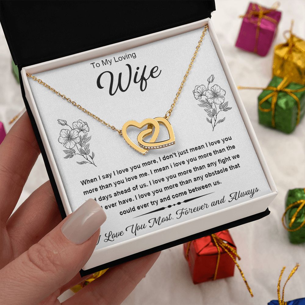 Soulmate Necklace For Women, Soulmate Gifts For Her, Future Wife Necklace, Necklaces Girlfriend, Soulmate Jewelry, To My Wife Necklace, Wife Necklace From Husband, Necklace Message Card and Gift Box Styles on Birthday, Christmas, Valentine Interlocking He