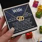 To My Wife Necklace To My Future Wife Necklace Gifts, Promise Necklace For Her, Fiance Gifts For Her, Valentine Necklace Gifts For Soulmate From Husband With Message Card Box LED, Soulmate Necklace For Women, To My Wife Necklace Interlocking Heart