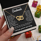 To My Soulmate Necklace Gift for Her, Soulmate Jewelry, Necklaces for Wife from Husband, Anniversary, To My Wife Necklace, Soulmate Gifts, Necklace Message Card and Gift Box Styles on Birthday, Wedding, Anniversary, Valentine Interlocking Heart