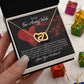 Couples Gifts, Far Away Wife Necklace Gifts From Husband, Wedding Anniversary Jewelry For Wife From Husband, Wife Birthday From Husband, To My Soulmate Message Card and Gift Box styles On Birthday, Christmas, Anniversary  Interlocking Heart