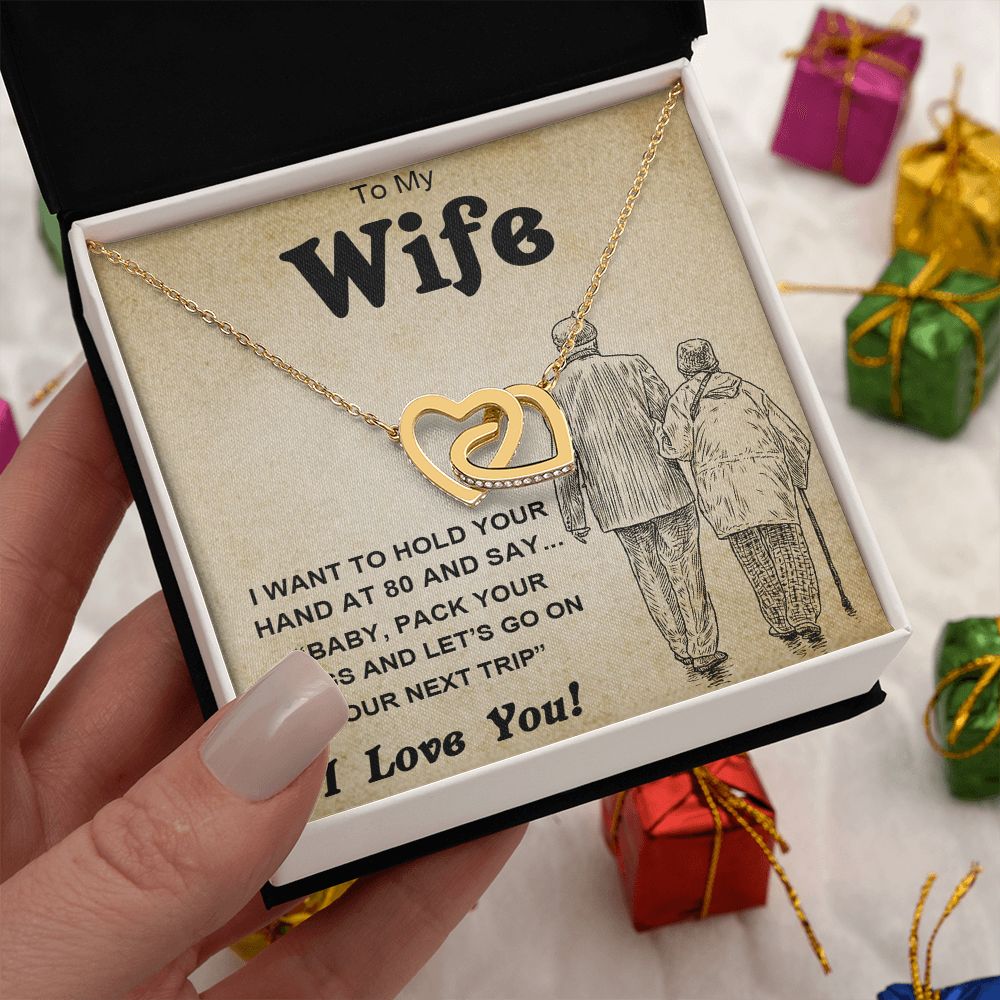 Soulmate Necklace For Women, Soulmate Gifts For Her, Future Wife Necklace, Necklaces Girlfriend, To My Wife Necklace, Wife Necklace From Husband, Necklace Message Card and Gift Box Styles on Birthday, Christmas, Valentine, Anniversary Interlocking Heart