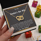 to My Smokin Hot Wife Necklace Future Wife Gifts, Promise Necklace For Her, Fiance Gifts For Her, Valentine Birthday Gifts For Future Wife With Message Card Box LED, Soulmate Necklace For Women, To My Wife Necklace Interlocking Heart