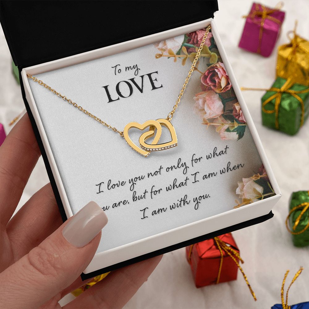 To My Love Necklace I Love You Not Only Gifts For Her Unique Necklaces For Wife From Valentines Day Anniversary Birthday For Her, Love Knot Meaningful Necklace Message Card and Gift Box Styles on Birthday, Christmas, Anniversary Interlocking Heart