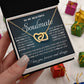 Personalized Valentine Gift For Wife, To My Soulmate Necklace For Women, Soulmate Necklace, To My Wife Necklace From Husband, Necklace Custom Name Message Card and Gift Box Styles on Birthday, Christmas, Wedding, Anniversary Interlocking Heart