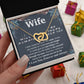 To My Wife Necklace To My Future Wife Necklace Gifts, Promise Necklace For Her, Fiance Gifts For Her, Anniversary Necklace Gifts For Soulmate From Husband With Message Card Box LED, Soulmate Necklace For Women, To My Wife Necklace Interlocking Heart