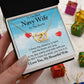 Couples Gifts, To My Navy Wife Necklace Gifts From Husband, Wedding Anniversary Jewelry For Wife From Husband, Wife Birthday From Husband, To My Soulmate Message Card and Gift Box styles On Birthday, Christmas, Anniversary  Interlocking Heart