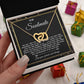 To My Soulmate Necklace, Necklaces For Wife from Husband, Soulmate Necklace to My Beautiful Wife, Necklace For Soulmate with Message Card and Necklace Gift Box Gift Box Styles on Birthday, Christmas, Wedding, Anniversary, Valentine Interlocking Heart