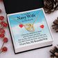 Couples Gifts, To My Navy Wife Necklace Gifts From Husband, Wedding Anniversary Jewelry For Wife From Husband, Wife Birthday From Husband, To My Soulmate Message Card and Gift Box styles On Birthday, Christmas, Anniversary  Interlocking Heart