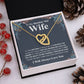 Gifts For Wife Birthday Gifts From Husband Necklace Valentines Day, Necklace for Future Soulmate, Wedding Birthday Jewelry for Wife Necklace Gifts from Husband - Soulmate Gift Necklace with Message Card and Gift Box Interlocking Heart
