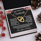 Soulmate Necklace Gifts from Husband, Wedding Gifts for Wife from Husband, Wife Birthday Gifts from Husband, To My Wife Necklace Message Card and Necklace Gifts Box Gift Box Styles on Birthday, Wedding, Anniversary, Valentine Interlocking Heart
