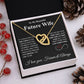 Future Wife Necklace My Last Everything, Promise Necklace For Her, Fiance Gifts For Her, Valentine Gifts For Future Wife With Message Card Box LED, Soulmate Necklace For Women, To My Wife Necklace Interlocking Heart