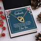 To My Beautiful Soulmate Necklace for her Jewelry For Her Couples Gifts Necklaces For Soul Mate Christmas Jewelry, Love Knot Meaningful Necklace Message Card and Gift Box Styles on Birthday, Christmas, Anniversary  Interlocking Heart