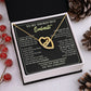 Couples Gifts, Necklace To My Hot Soulmate Necklace Gifts For My Wife with Future Wife Soulmate Girlfriend Necklaces Customer Name Message Card and Gift Box styles On Birthday, Christmas, Anniversary Interlocking Heart