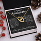 To My Beautiful Soulmate Necklace My Last Everything, Promise Necklace For Her, Fiance Gifts For Her, Valentine Gifts For Future Wife With Message Card Box LED, Soulmate Necklace For Women, To My Wife Necklace Interlocking Heart