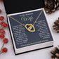 To My Beautiful Soulmate Necklace Gift, Wife Gifts From Husband, Anniversary Gifts For Wife From Husband To My Soulmate Necklace Message Card and Necklace Gift Box Gift Box Styles on Birthday, Wedding, Anniversary, Valentine Interlocking Heart