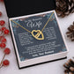 Wife Necklace from Husband, Valentine Romantic Gift for Wife from Husband to My Wife Necklaces for Wife Birthday Gifts, Wife Jewelry Necklace Message Card and Necklace Gift Box Gift Box Styles on Birthday, Wedding, Anniversary, Valentine Interlocking Hear