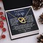 Wife Necklace Gifts from Husband, Gifts for Wife Anniversary from Husband, Necklaces for Wife from Husband to My Wife Message Card and Necklace Gift Box Gift Box Styles on Birthday, Christmas, Wedding, Anniversary, Valentine Interlocking Heart