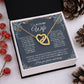 to My Future Wife Necklace Future Wife Gifts, Promise Necklace For Her, Fiance Gifts For Her, Anniversary Birthday Gifts For Future Wife With Message Card Box LED, Soulmate Necklace For Women, To My Wife Necklace Interlocking Heart