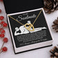 To My Soulmate Necklace For Women, Funny Gifts For Girlfriend,Valentine Christmas Presents For Girlfriend, Best Birthday Meaningful Gift Ideas For Wife, Women Romantic Jewelry For Her Anniversary Message Card and Gift Box Styles Interlocking Heart