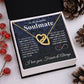 To My Beautiful Soulmate Necklace My Last Everything, Promise Necklace For Her, Fiance Gifts For Her, Wedding Gifts For Future Wife With Message Card Box LED, Soulmate Necklace For Women, To My Wife Necklace Interlocking Heart