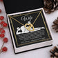 To My Wife Necklace For Women, Funny Gifts For Girlfriend,Valentine Christmas Presents For Girlfriend, Best Birthday Meaningful Gift Ideas For Wife, Women Romantic Jewelry For Her Wedding Message Card and Gift Box Styles Interlocking Heart
