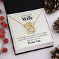 Wife Necklace Gifts From Husband, Wedding Anniversary Jewelry For Wife From Husband, Wife Birthday From Husband, Necklaces For Wife From Husband To My Wife Necklace, Necklace Message Card and Gift Box Styles on Birthday, Christmas, Anniversary  Interlocki